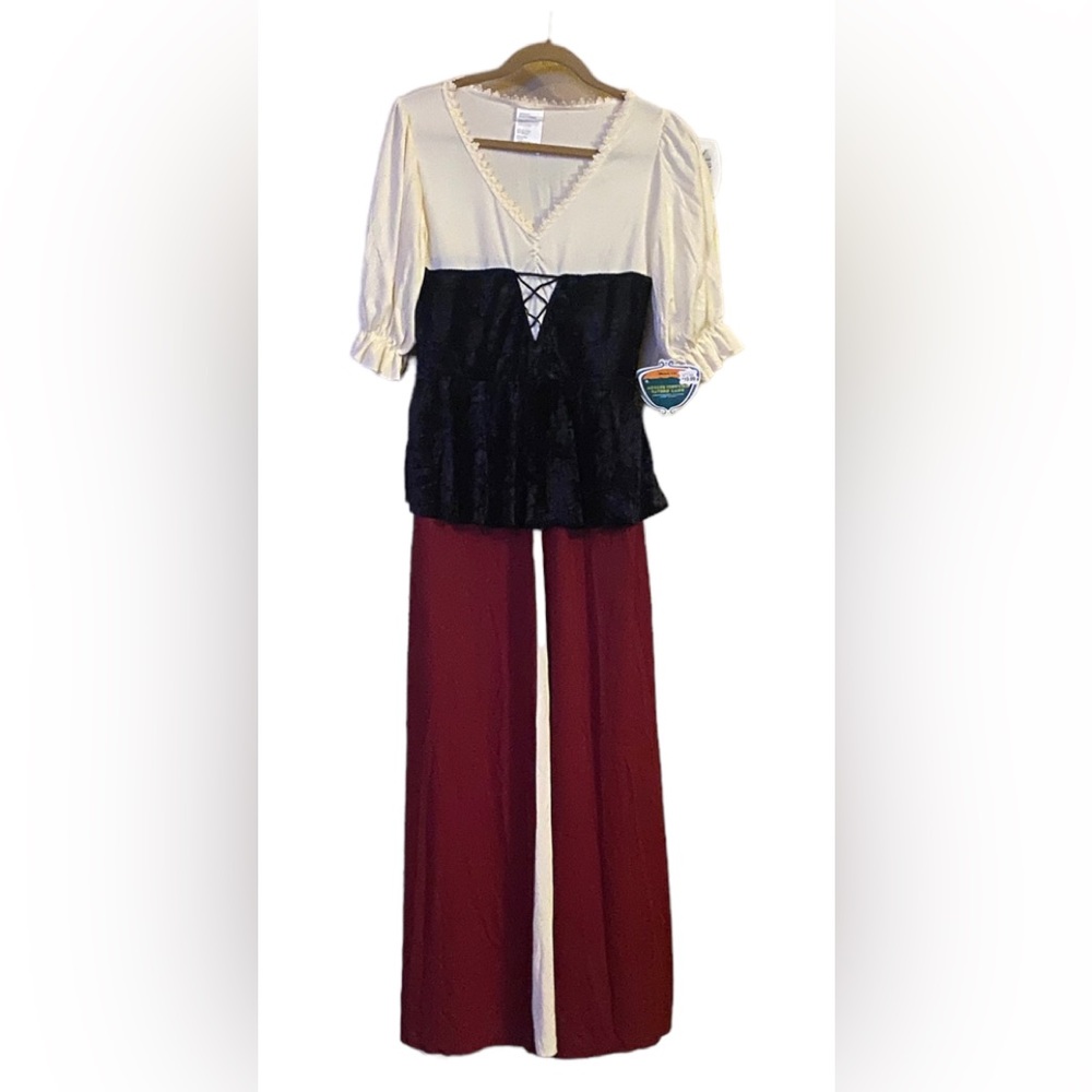 Adult Tavern lady sheer dress with attached corset accent. Size small 4-6 NWT